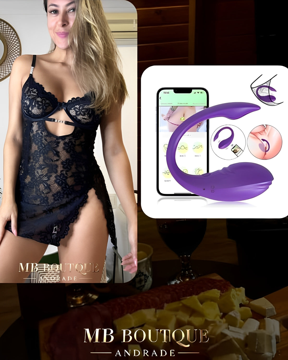 Kit Cinema Secreto - Camisola + Acessório com Controle por