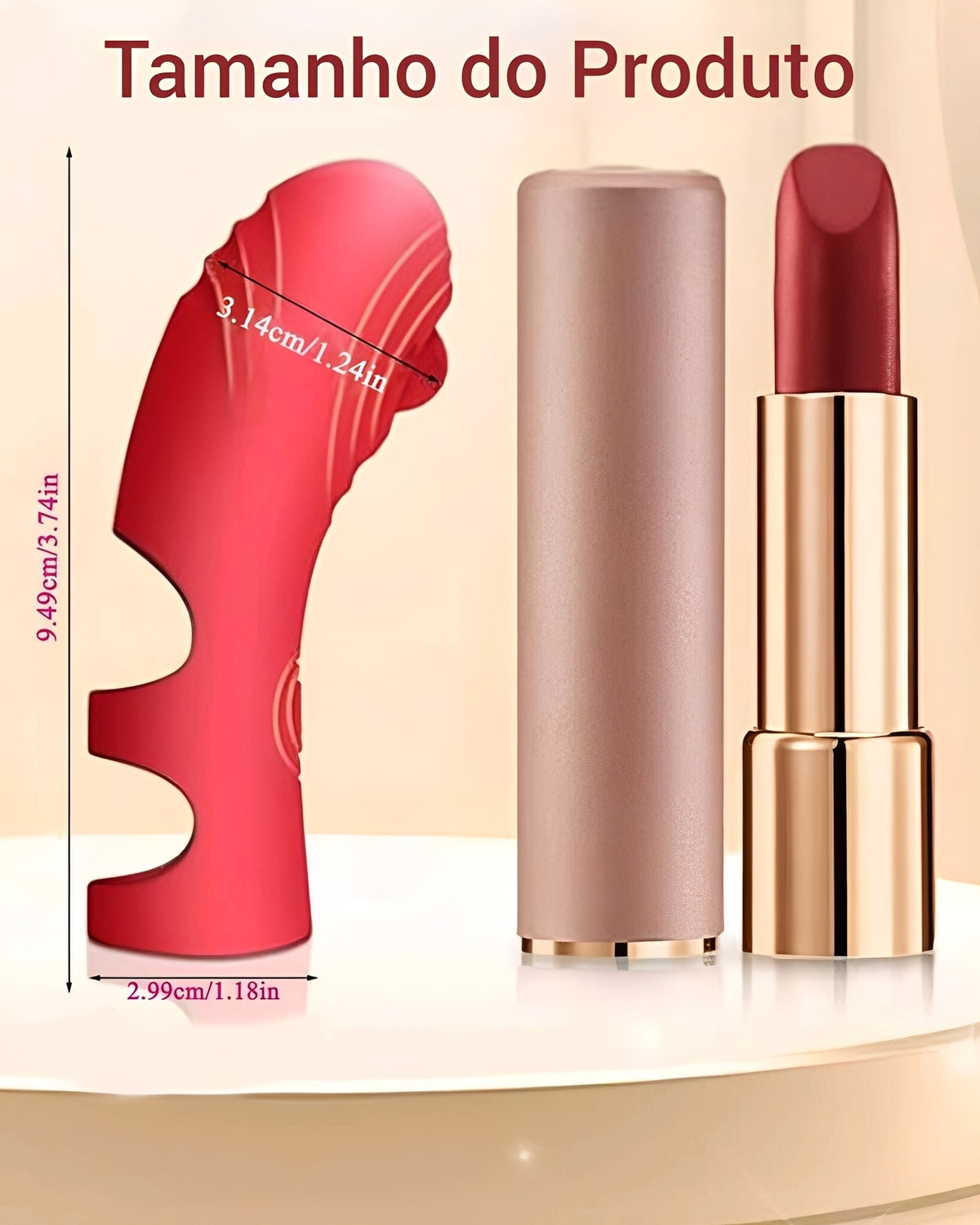 Vibrador de Dedo Multiuso em Silicone Vermelho - Estimulador Clitoriano, Anal e Ponto G Recarregável