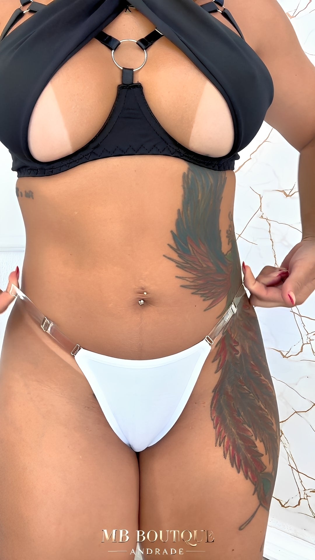 Calcinha Fio Dental com Laterais Transparentes - P ao GG