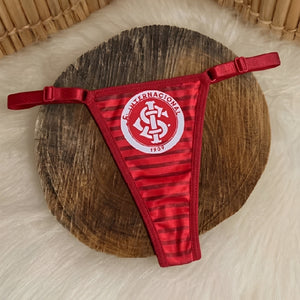 Calcinha Fio Dental com Regulagem e Estampas de Times - P ao GG