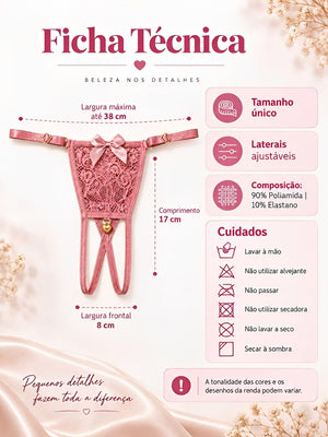 Kit 3 Calcinhas de Renda com Abertura e Coração Flechado — MB Andrade Boutique — foto 3