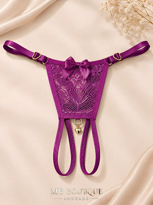 Kit 3 Calcinhas de Renda com Abertura e Coração Flechado — MB Andrade Boutique — foto 4