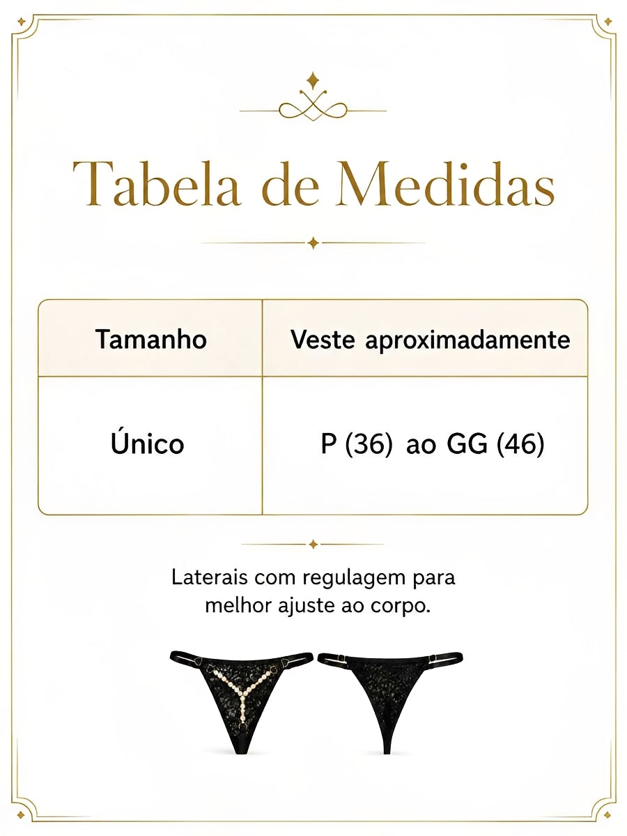 Kit 3 Calcinhas de Renda com Pérola e Regulagem de Coração — MB Andrade Boutique — foto 3