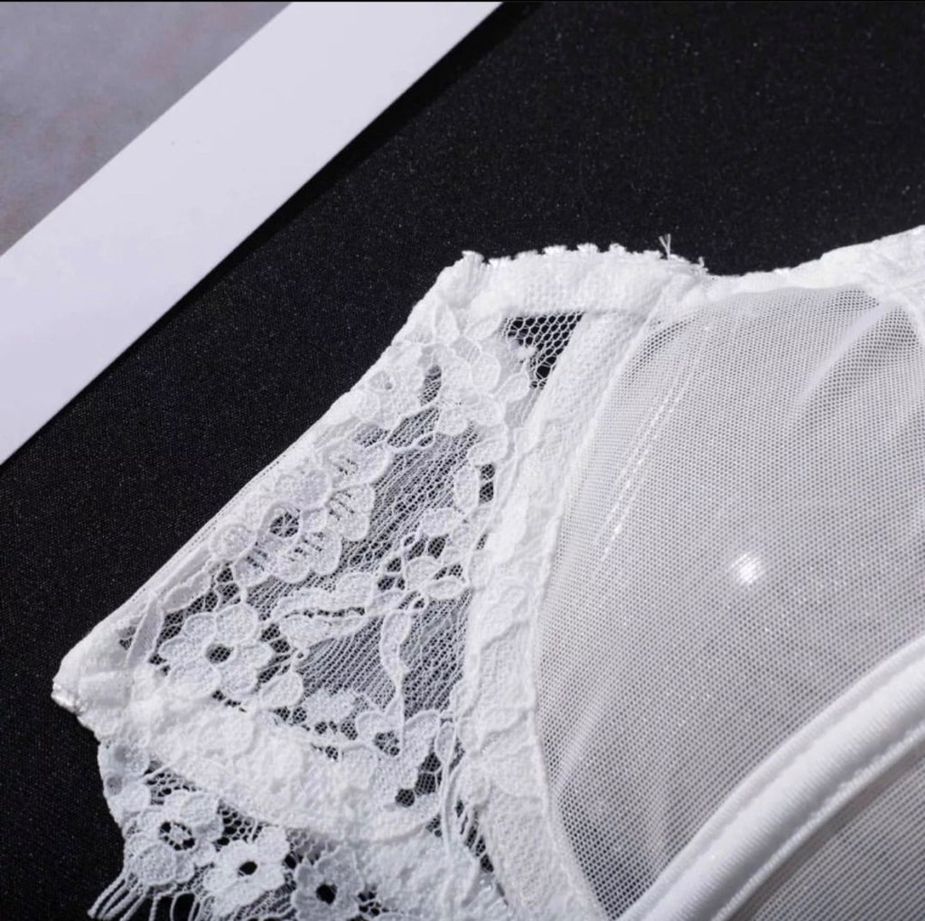Lingerie com cinta liga (calcinha com regulagem na
