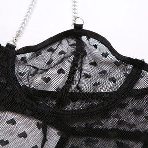 Body Sexy com detalhes em correntes 