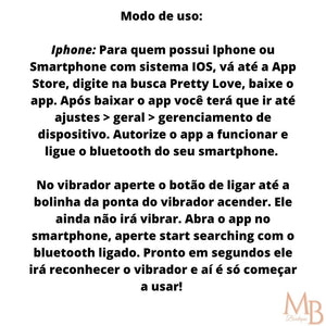 Vibrador Bluetooth Feminino com controle por celular à distância com 12 modos de vibração