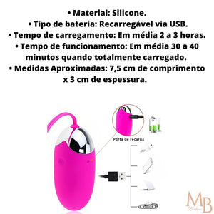 Vibrador Bluetooth Feminino com controle por celular à distância com 12 modos de vibração
