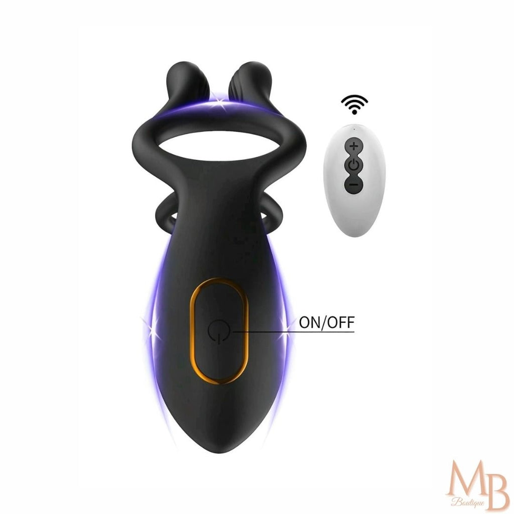 Estimulador masculino com anel vibrador com 10 frequência