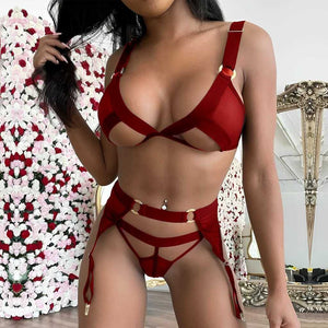 Lingerie com cinta liga