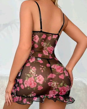 Camisola transparente com calcinha