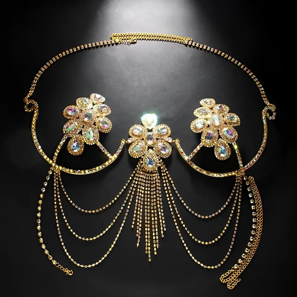 Sutiã luxo com detalhe em joia e strass