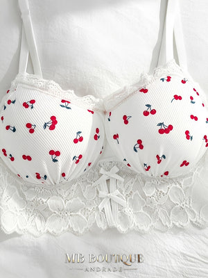 Babydoll Branco com Renda e Laços Contrastantes