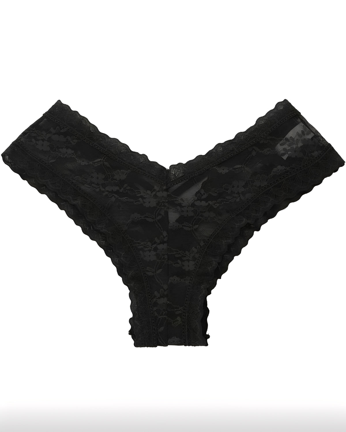 Calcinha Confortável Rendada com Tiras Cruzadas - Lingerie Sensual Feminina Rose, Preta ou Vermelha