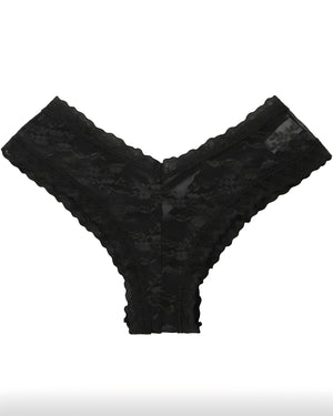 Calcinha Confortável Rendada com Tiras Cruzadas – Lingerie Sensual Feminina Rose, Preta ou Vermelha