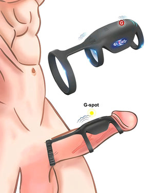 Capa Vibratória Premium com Anel Estimulador | Silicone Macio, 10 Modos de Vibração e Recarregamento Magnético