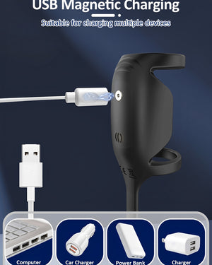 Capa Vibratória Premium com Anel Estimulador | Silicone Macio, 10 Modos de Vibração e Recarregamento Magnético