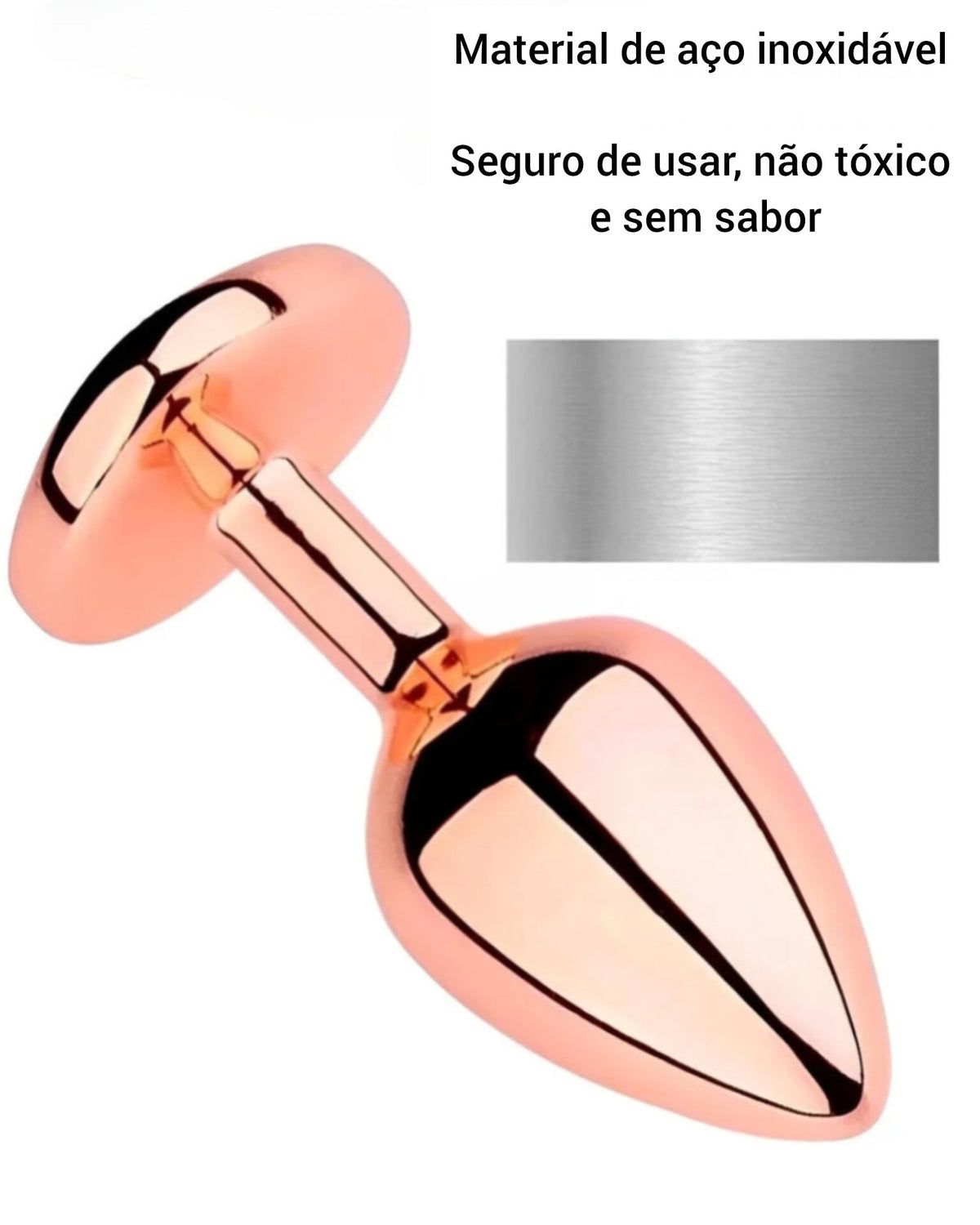 Conjunto Lingerie Rosa em Renda Fio Dental Transparente + Plug Metálico em Aço Inox – Kit Sensual Exclusivo