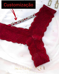 Calcinha de Renda Personalizada com Nome – Encanto Exclusivo