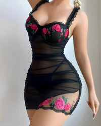 Camisola transparente com calcinha