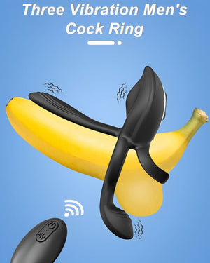 Anel Peniano Vibratório com Controle Remoto – 10 Modos de Vibração, Silicone Premium e Design à Prova D’Água