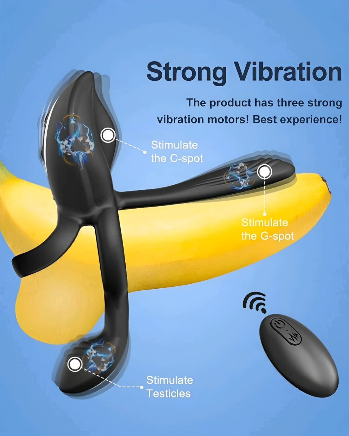 Anel Peniano Vibratório com Controle Remoto – 10 Modos de Vibração, Silicone Premium e Design à Prova D’Água