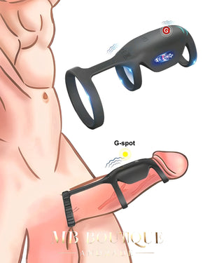 Capa Vibratória Premium com Anel Estimulador | Silicone Macio, 10 Modos de Vibração e Recarregamento Magnético