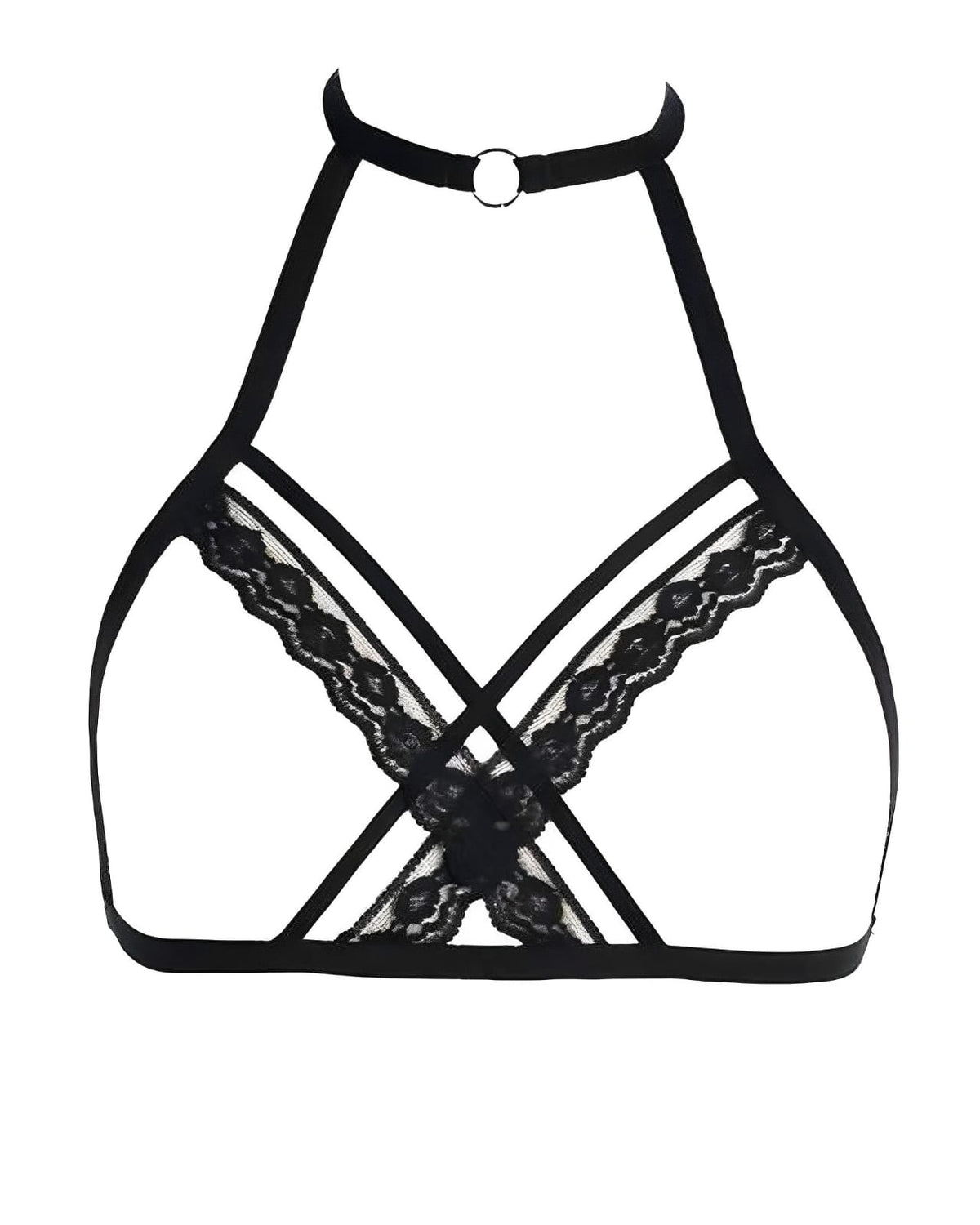 Calcinha Fio Dental Preta com Renda Floral e Pérolas – Lingerie Sensual com Abertura Inferior para Momentos Ousados