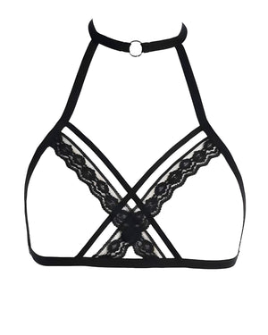Conjunto Impacto em Renda e Tiras – Top + Calcinha Exclusiva P ao GG