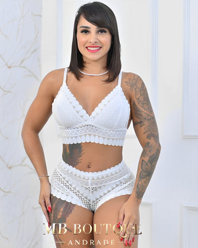 BabyDoll Branco Geométrico - Escultural, Moderno e Muito Confortável
