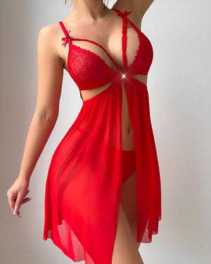 Camisola Transparente de Renda – Um Clássico Atemporal para Noites Memoráveis