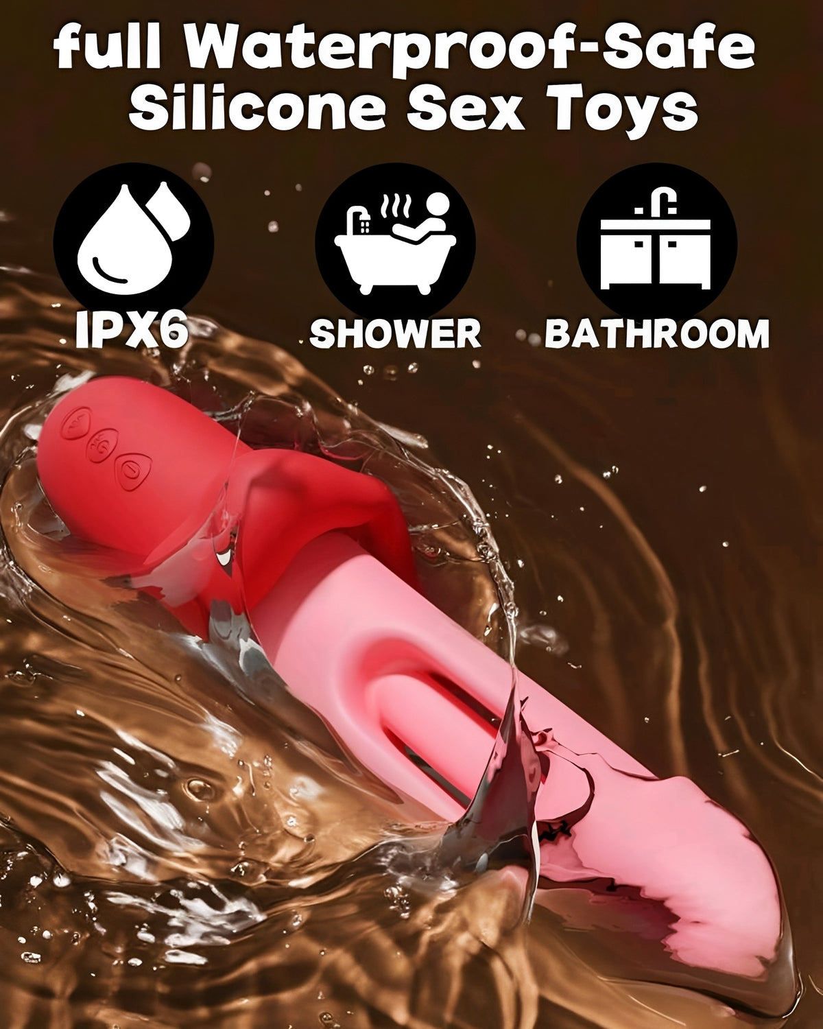 Vibrador 2 em 1 com Língua Estimuladora e Movimento "Slap" – Estímulo Preciso do Ponto G e Clitóris com 7 Modos Vibratórios
