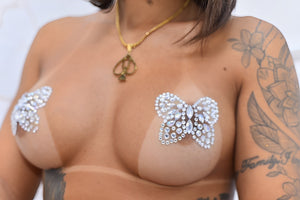 Brilho Borboleta – Tapa Seios Adesivo com Strass (não acompanha calcinha)