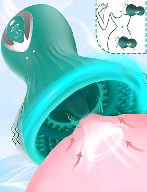 Kit Segredo no Elevador – Tapa Seios com Gargantilha + Vibrador de Sucção com 7 Modos